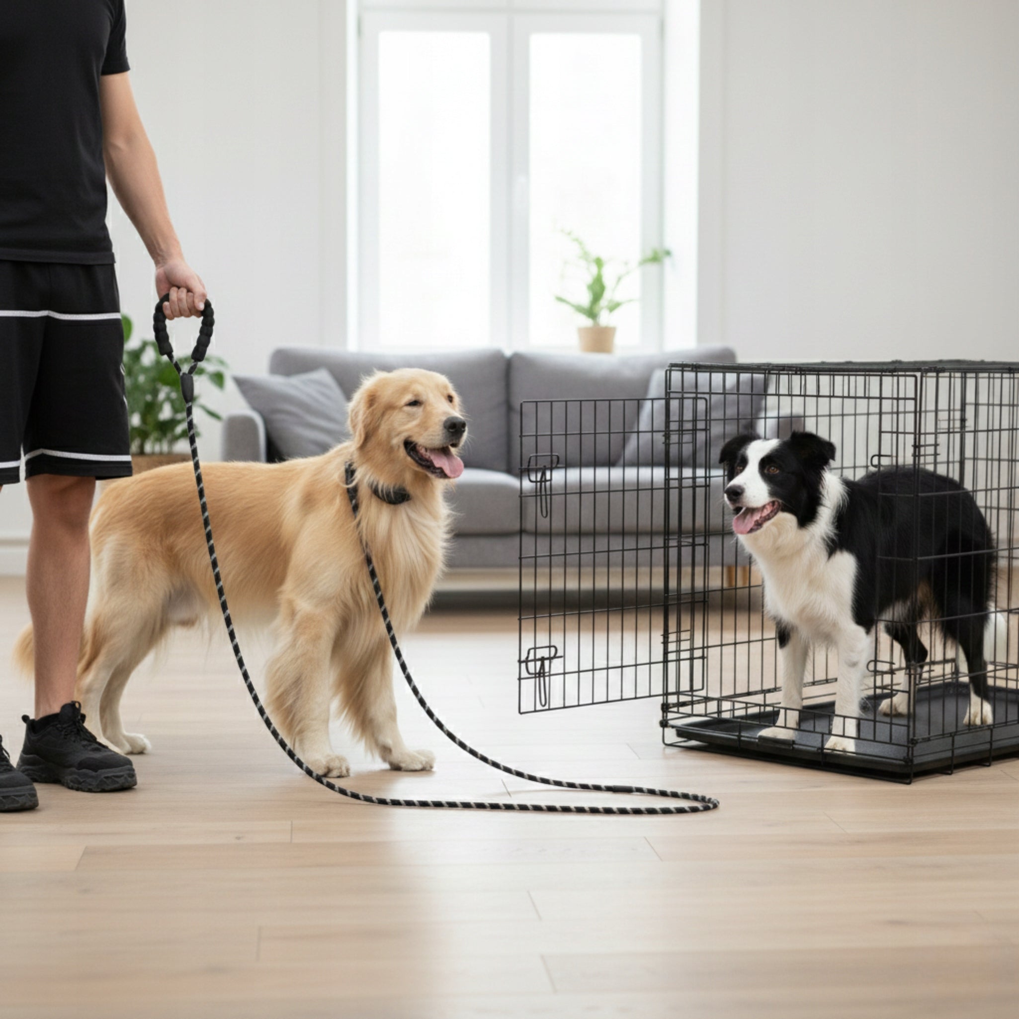 DOG CAGE METAL KENNEL ANIMAL TRANSPORTER 89x56x64cm XL Packaging status original