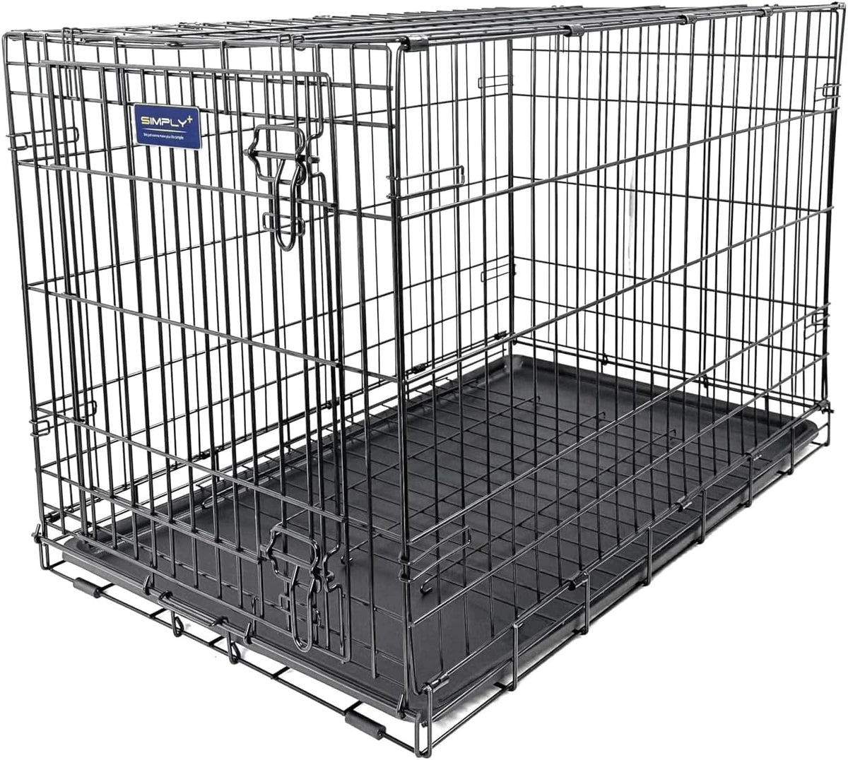 DOG CAGE PET TRANSPORTER metal with tray 122x 75,5 x 80,5cm