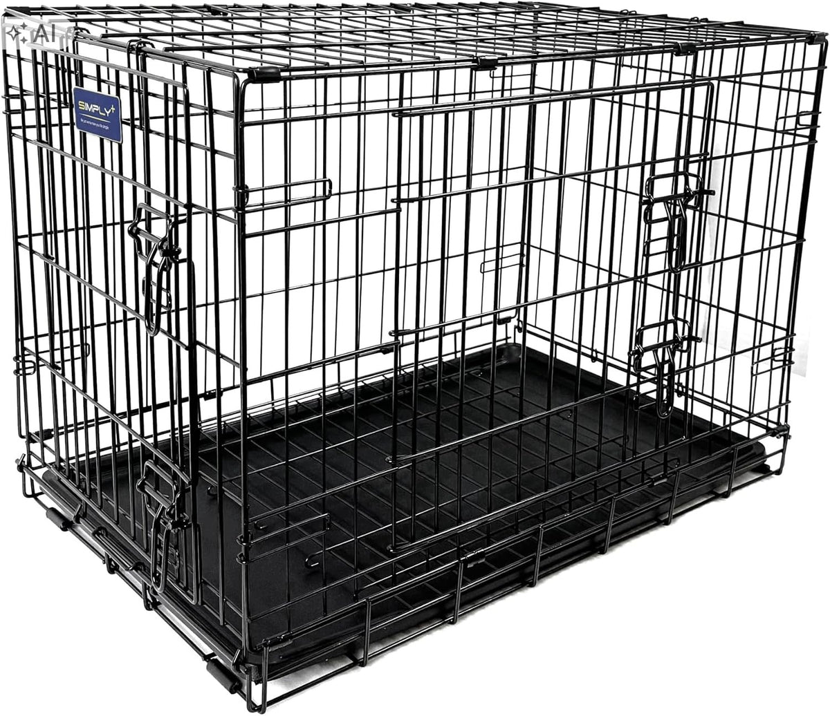 DOG CAGE PET TRANSPORTER metal with tray 76 / 48,5 / 53 cm