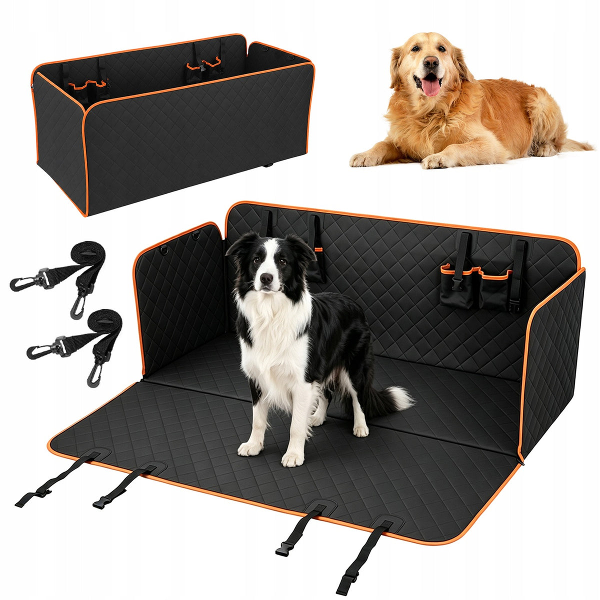 DOG CAR MAT HAMMOCK FULL PROTECTION BACK SEAT WITH POCKET