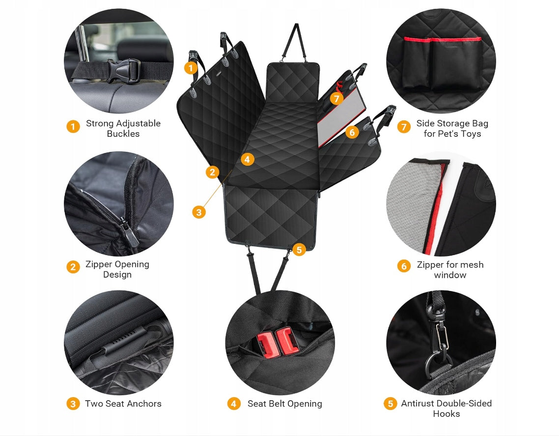 DOG CAR MAT SEAT COVER FOR CAR VIEWFINDER MESH LOCK Manufacturer code Mata Pokrowiec FAVOTO