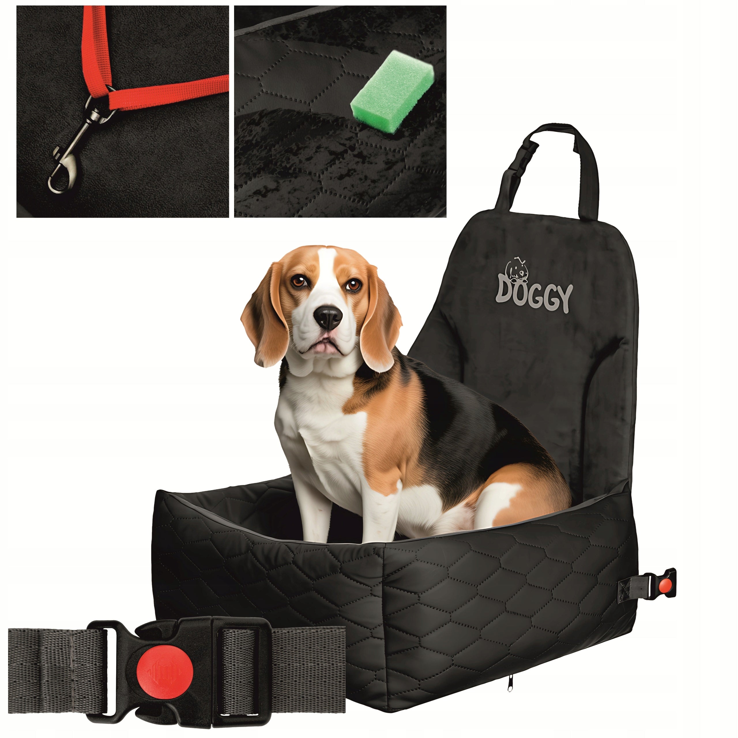 DOG CAR SEAT Car Bed with Eco-leather for Cat Dog