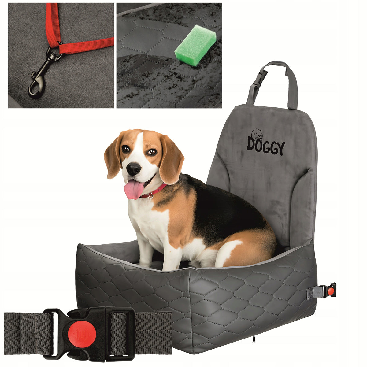 DOG CAR SEAT Car Bed with Eco-leather for Cat Dog
