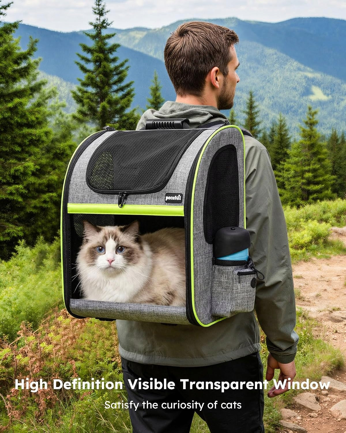 DOG CAT BACKPACK EXPANDABLE LARGE BREATHABLE RETRACTABLE BACK Brand no brand