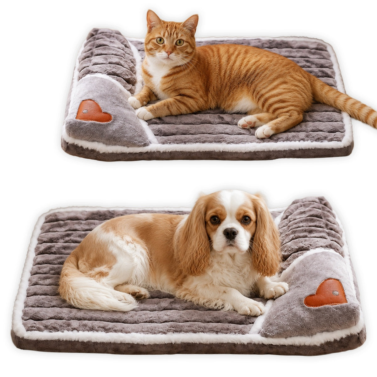 DOG CAT BED WITH PROFILED FOAM AND ORTHOPEDIC PILLOW 60x40cm