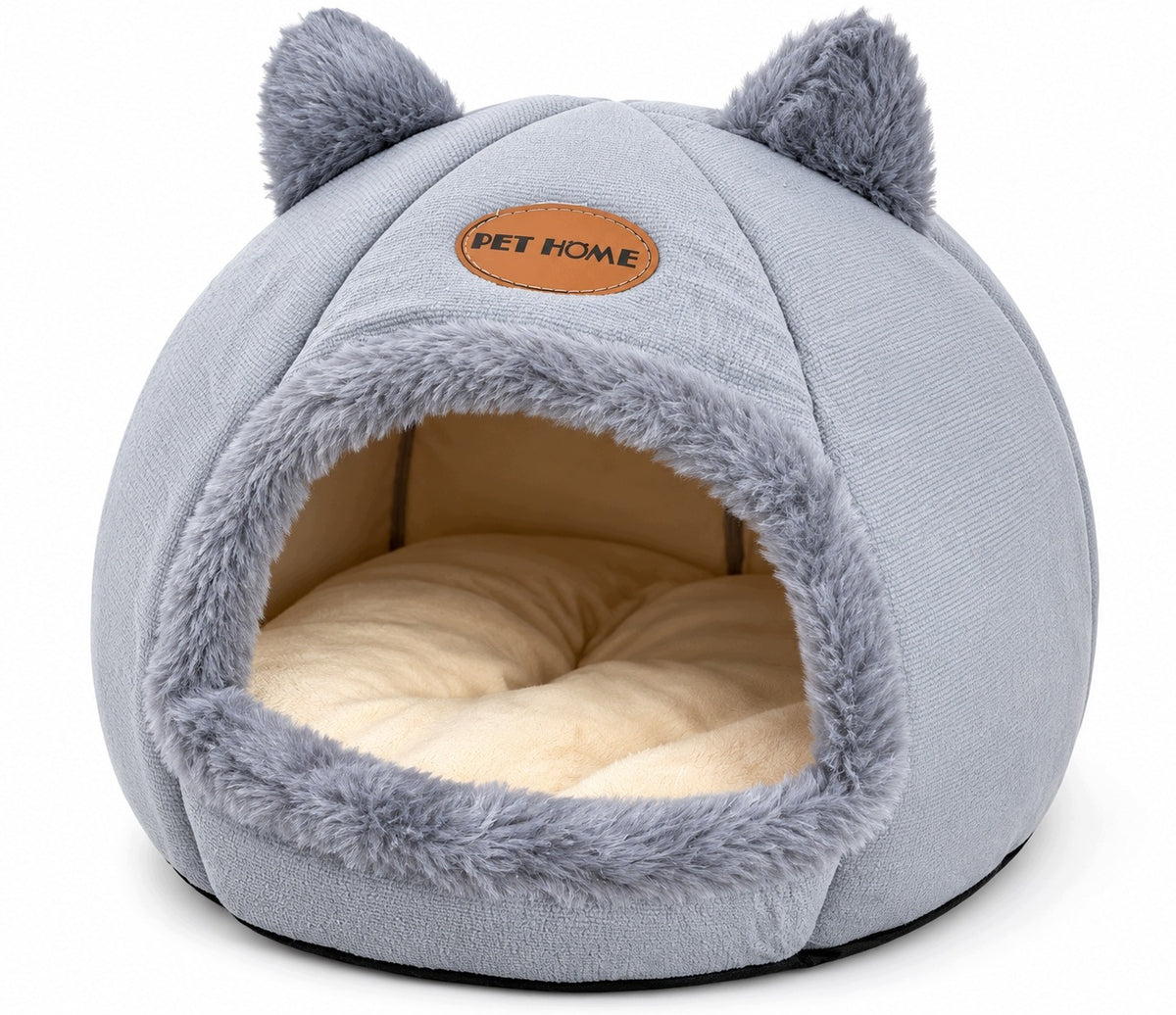 DOG CAT HOUSE WARM BED PILLOW BOOTH PLUSH WITH EARS Packaging status original