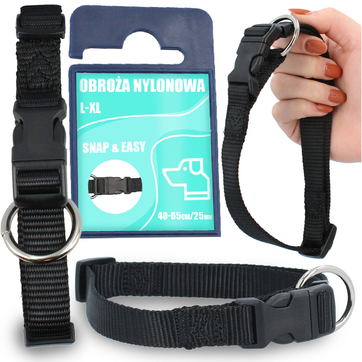 DOG COLLAR 40-65cm Adjustable Walking STRONG Solid SHEPHERD L-XL B4