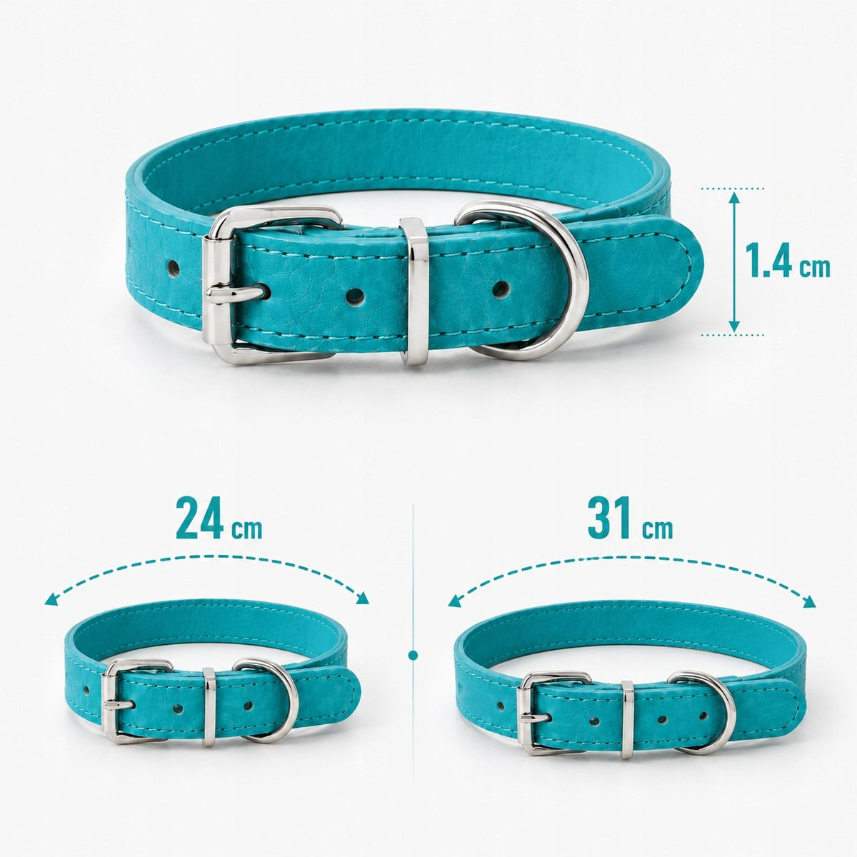 DOG COLLAR BLUE ADJUSTABLE ADDRESS CARD PERSONALIZATION ENGRAVING PUPPY Packaging status original