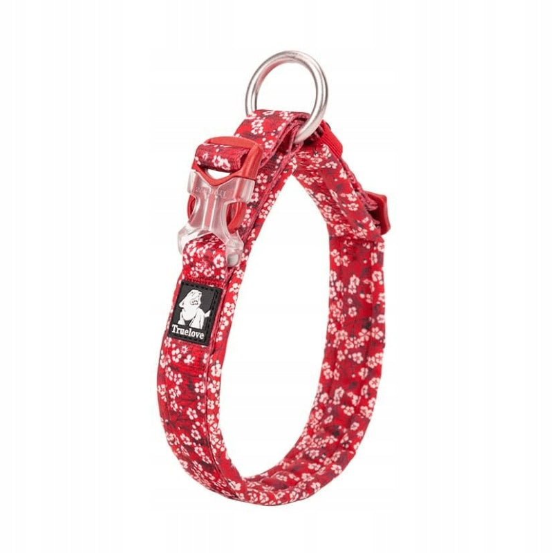 DOG COLLAR LIGHT STRONG TRUELOVE BLOSSOM RED S Brand Truelove