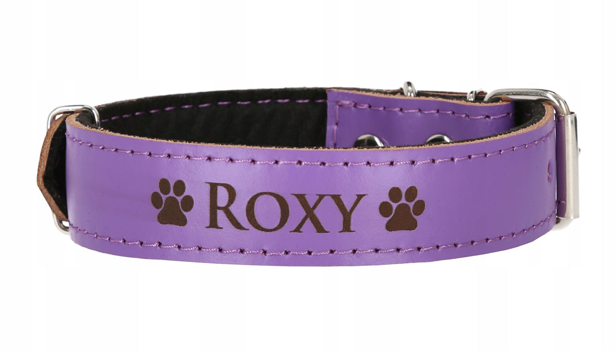 DOG COLLAR WITH NAME ENGRAVING LEATHER FOR BIG DOG 38-48cm EAN (GTIN) 5903672784344