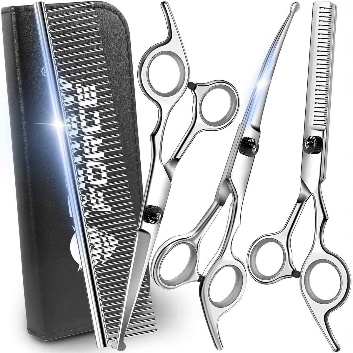 DOG HAIRCUT SCISSORS Comb Dog Hairdresser VERY SHARP CUT EVENLY