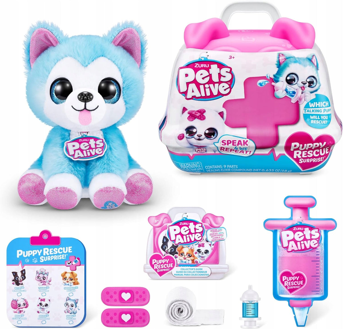 DOG INTERACTIVE TALKING STUFFED ANIMAL 17cm DOG SET FREEBIE DOG Brand Pets Alive