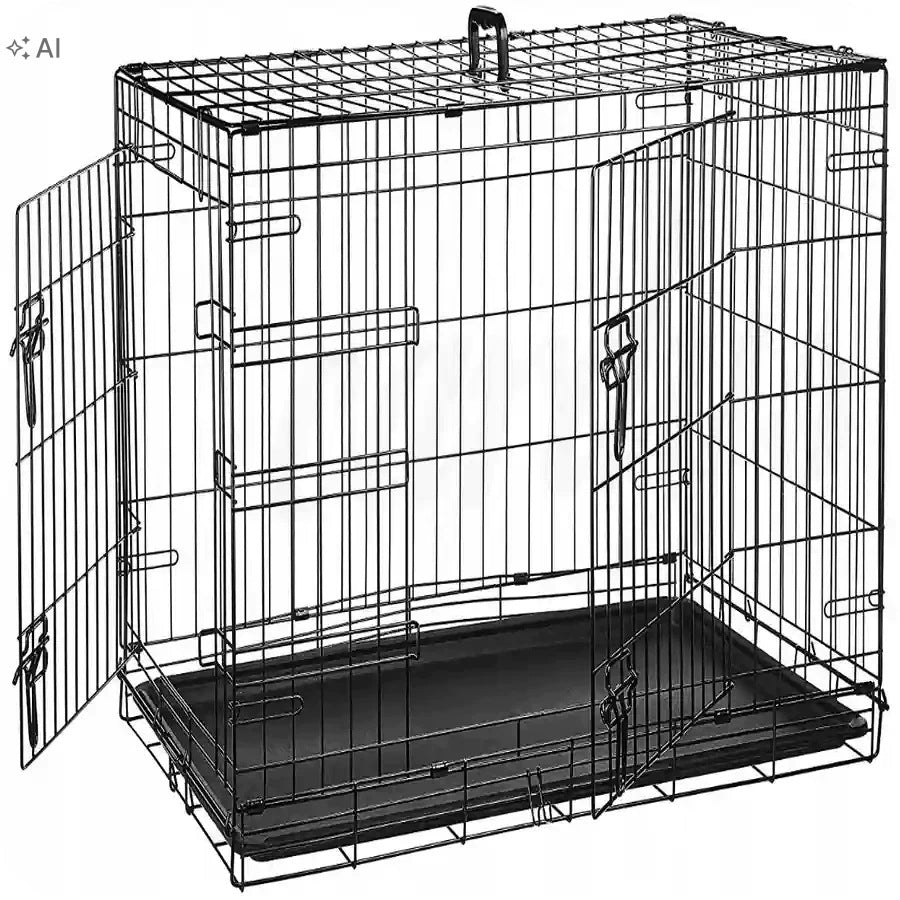 DOG KENNEL CAGE FOR CAR TRANSPORT METAL 76 x 48 x 55 CM Packaging status original