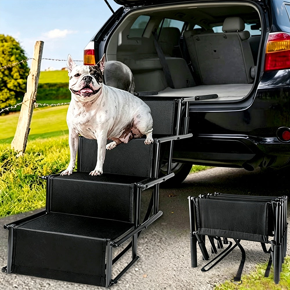 DOG LADDER FOLDING CAR RAMP FOR BIG DOGS BLACK Maximum load 80 kg