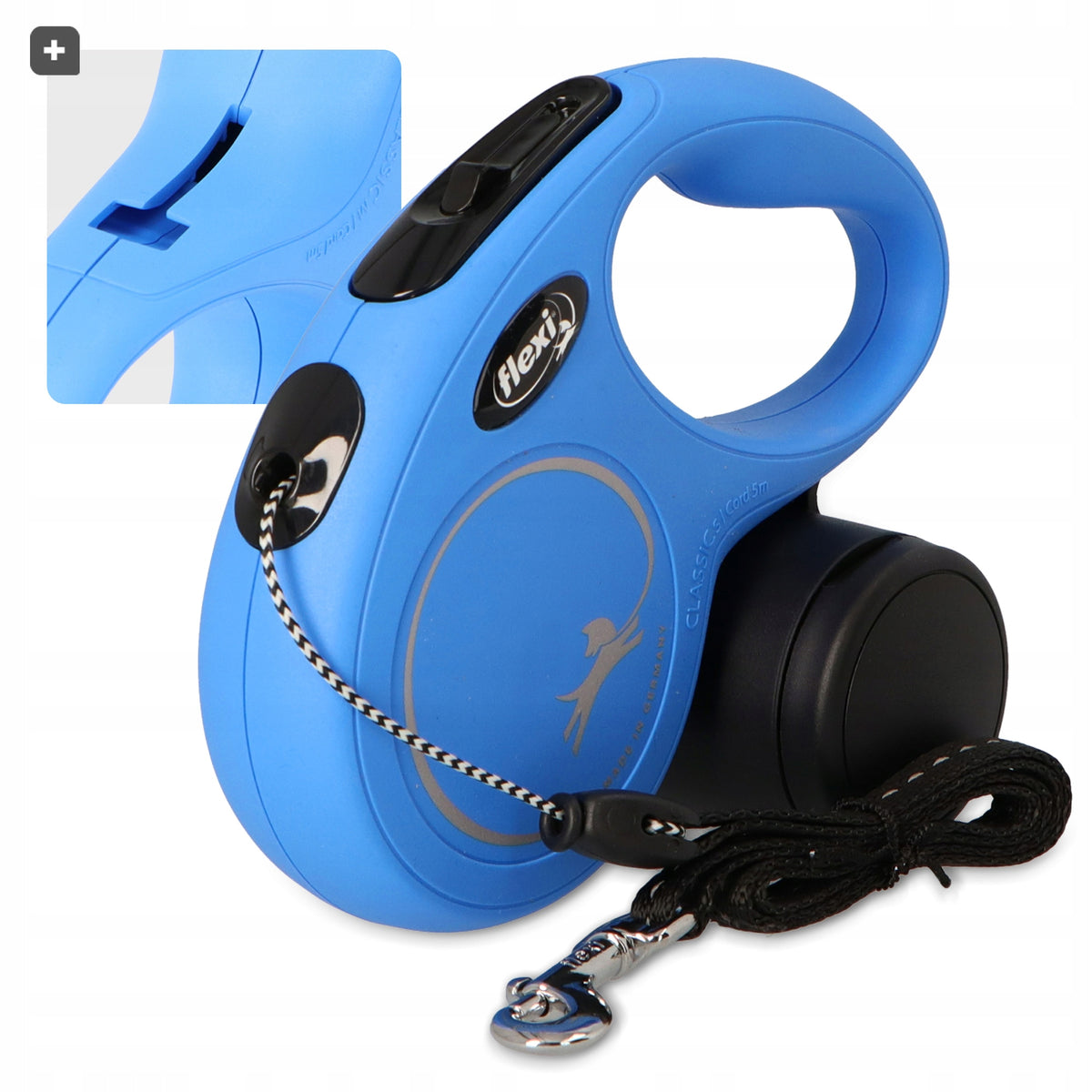 DOG LANYARD AUTOMATIC Lock 12kg 5m Cable CONTAINER BAGS Dog Breath 3O Packaging status original