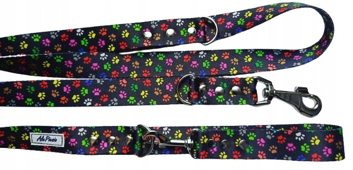 DOG LEASH COLORFUL PAWS 2,5M THICK LARGE CARABINER Manufacturer code 25NITREGKOLŁ02