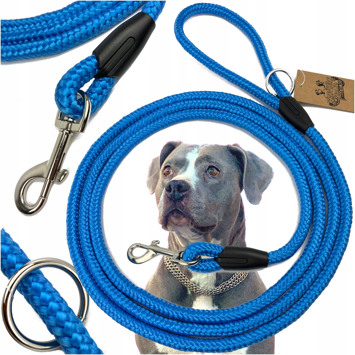 DOG LEASH HANDMADE STRONG THICK ROPE 12MM TRAINING WALK 3M