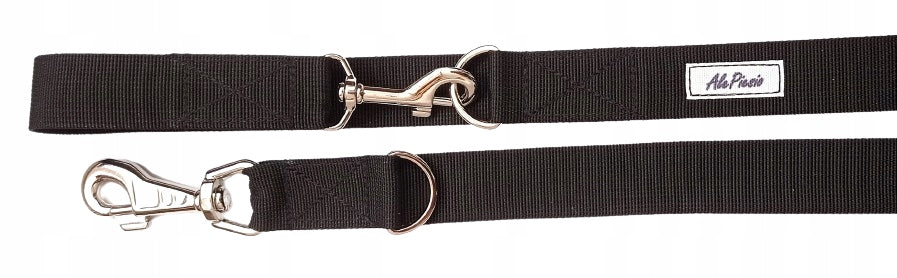 DOG LEASH, REVERSABLE, ADJUSTABLE, LARGE, STRONG CARABINER, 15M, BLACK EAN (GTIN) 5906022505835