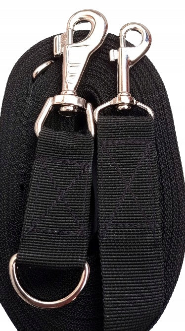 DOG LEASH, REVERSABLE, ADJUSTABLE, LARGE, STRONG CARABINER, 15M, BLACK Manufacturer code 1083