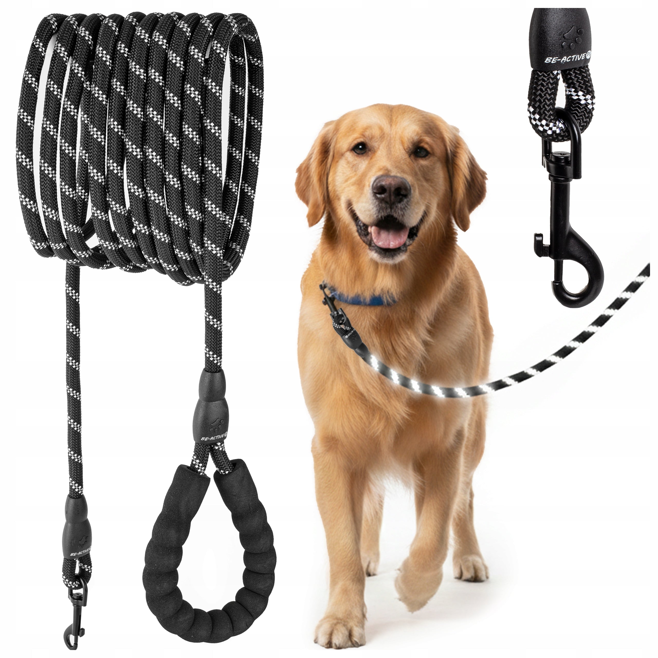 DOG LEASH STRONG CORD 5M TRAINING LONG REFLECTIVE WALKING TRAINING