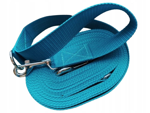 DOG LEASH TRAINING CLIP-ON 5M/2.5CM MEDIUM CARABINER TURQUOISE Manufacturer code TURŚRE5M/2.5CM