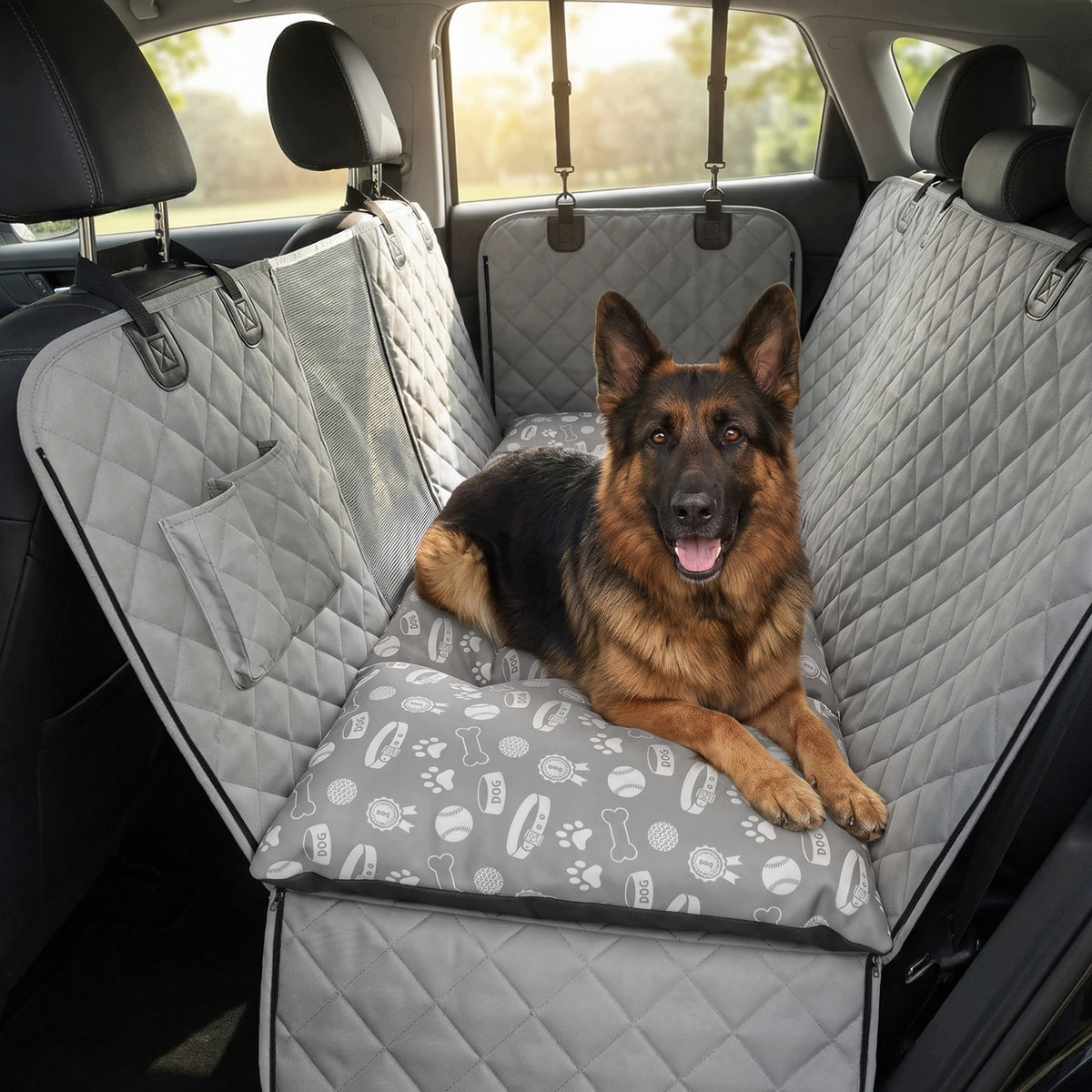 DOG MAT CAR SEAT COVER WITH LOCK + CUSHION Packaging status original