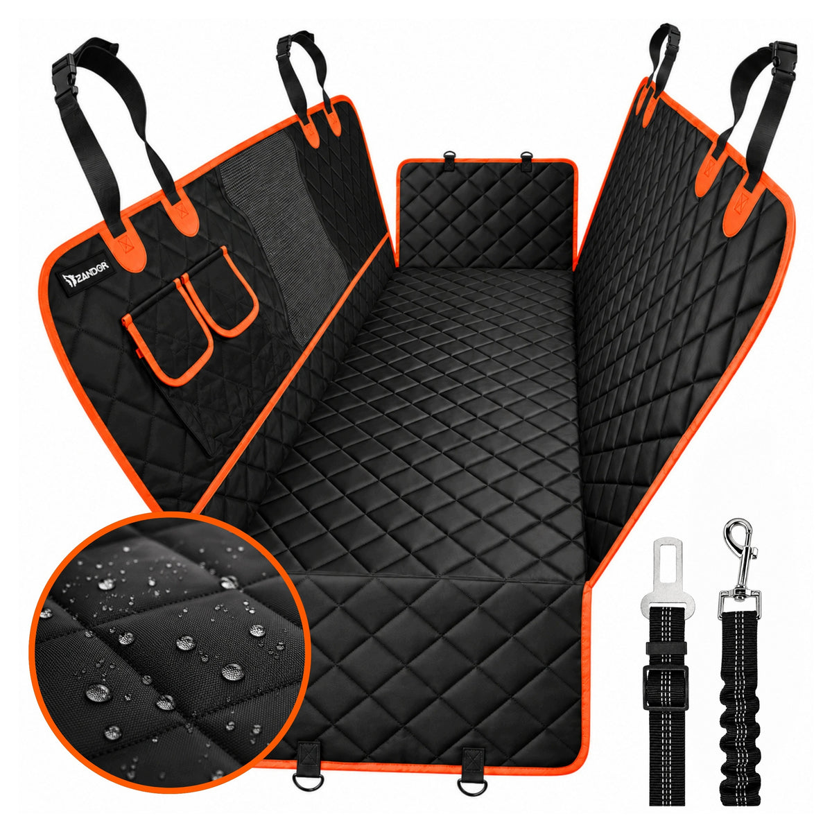 DOG MAT FOR CAR COVER CAR PROTECTIVE MAT 4IN1 BLACK