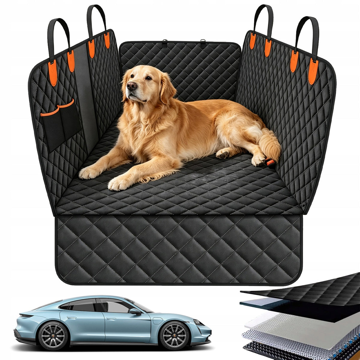 DOG MAT FOR CAR COVER EASY TO CLEAN WITH MESH
