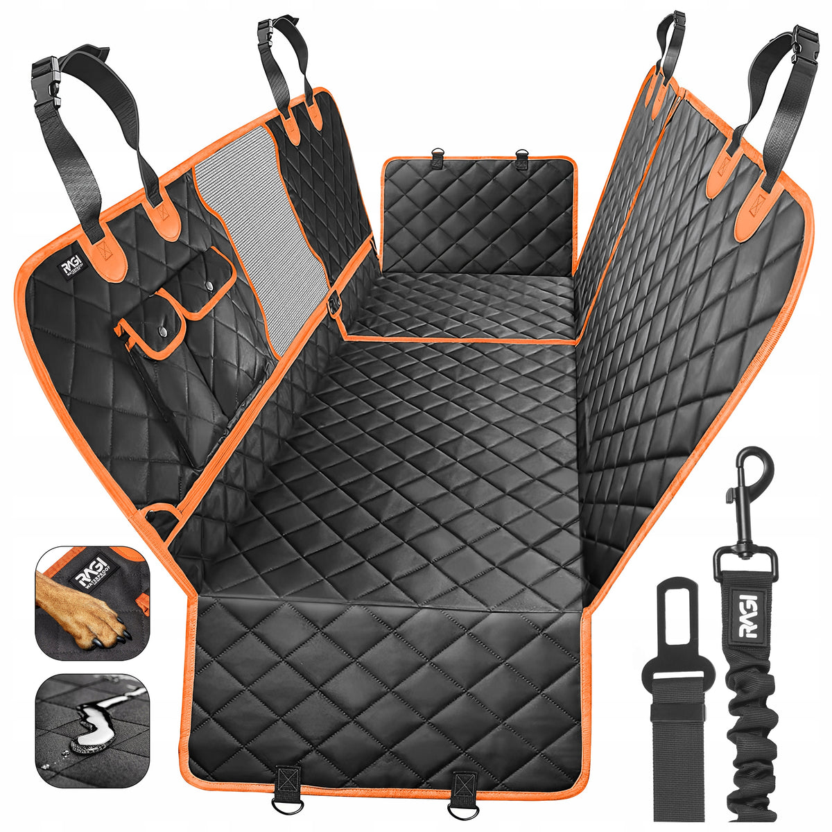 DOG MAT FOR CAR COVER UNIVERSAL CAR SEAT 4IN1