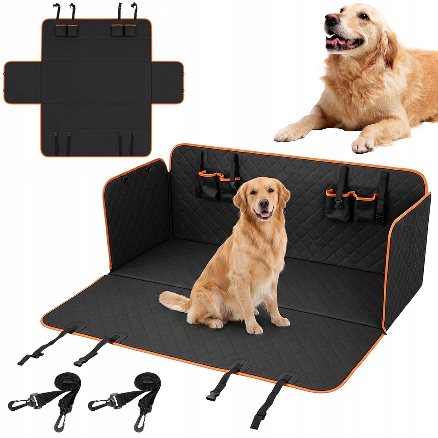 DOG MAT FOR CAR COVER WATERPROOF HAMMOCK OXFORD 600D BLACK
