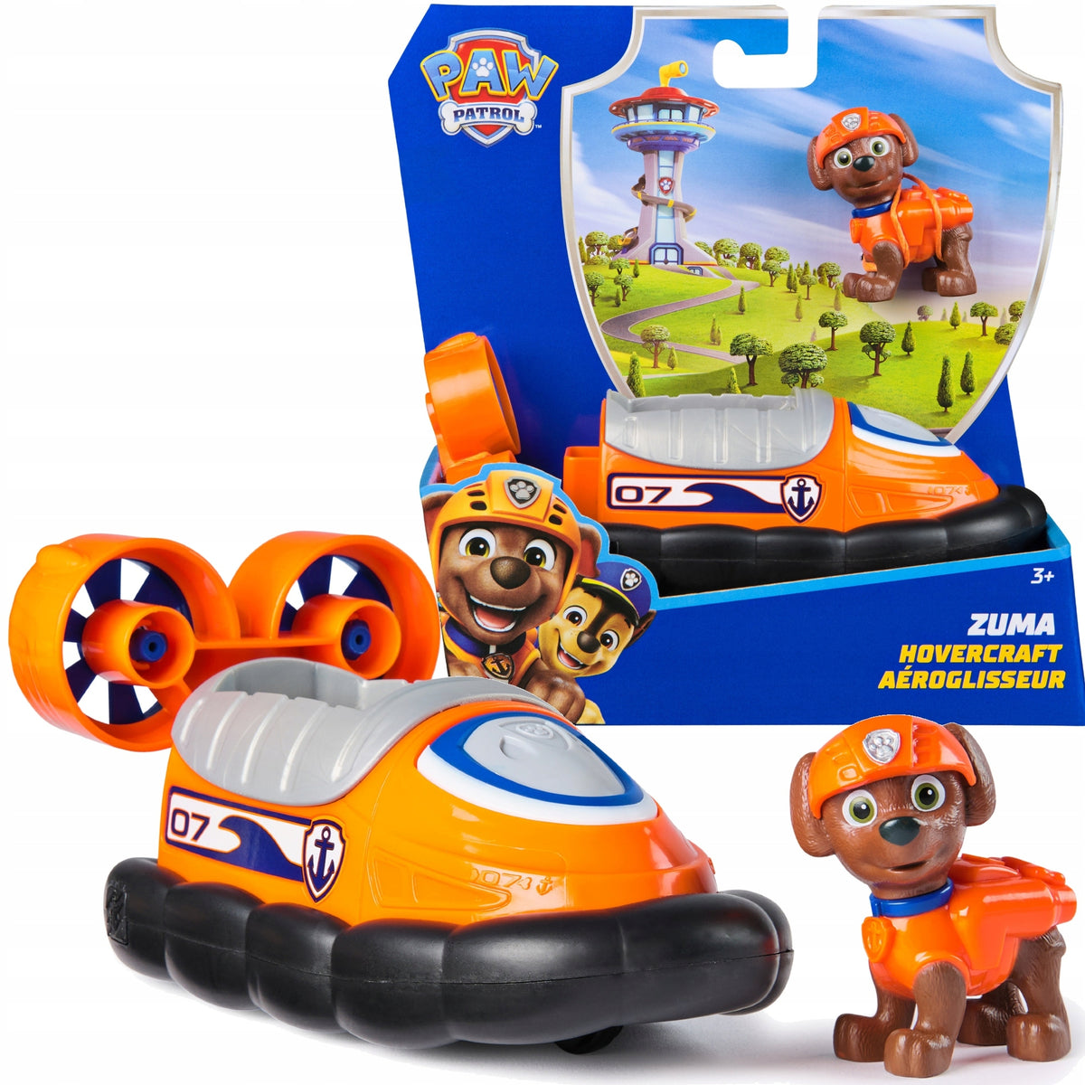 DOG PATROL ZUMA HOVERCRAFT VEHICLE WITH HOVERCRAFT FIGURINE DOG Manufacturer code 0681147037762