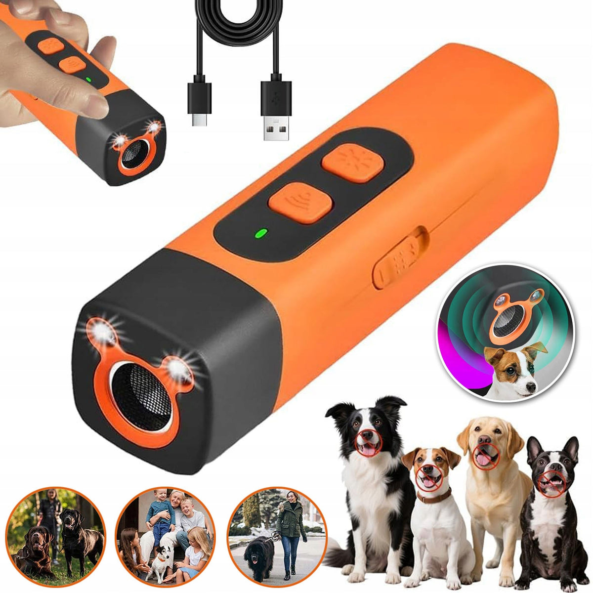 DOG REPELLENT AND BARK CONTROL ULTRASONIC DOG BARKING REPELLENT