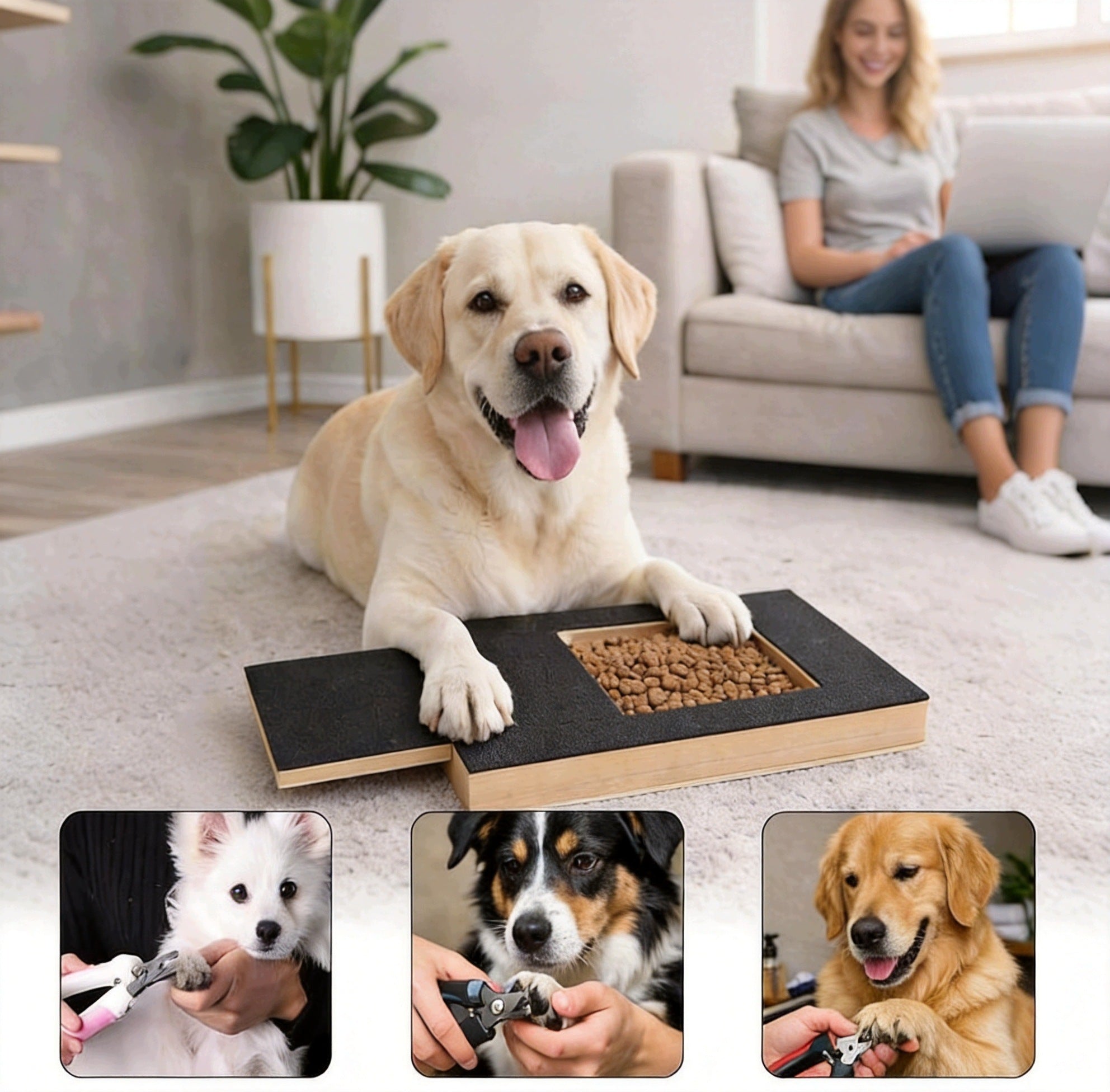 DOG SCRATCHING BOARD WOODEN MAT CLAW AND PAW CARE Brand no brand