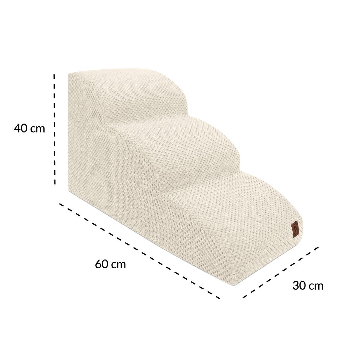 DOG STAIR COVER ANIMAL PLATFORM 3 DEGREES 60x30x40 CM BEIGE Packaging status original