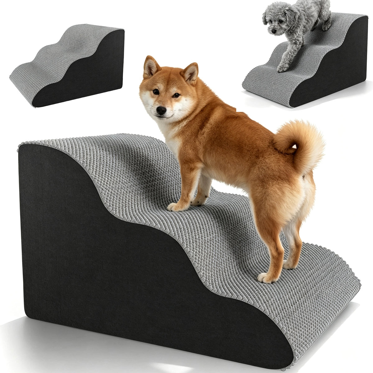DOG STAIRS 3 DEGREES MILD STABLE WITH NON-SLIP BOTTOM