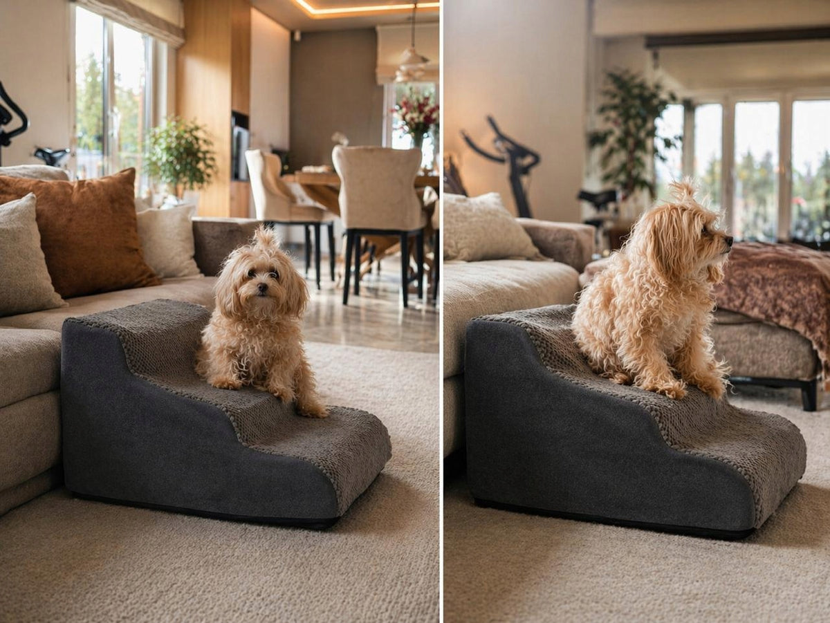 DOG STAIRS FOR CLIMBING PLATFORM 3 DEGREES 35 CM MILD STABLE RAMP Packaging status original