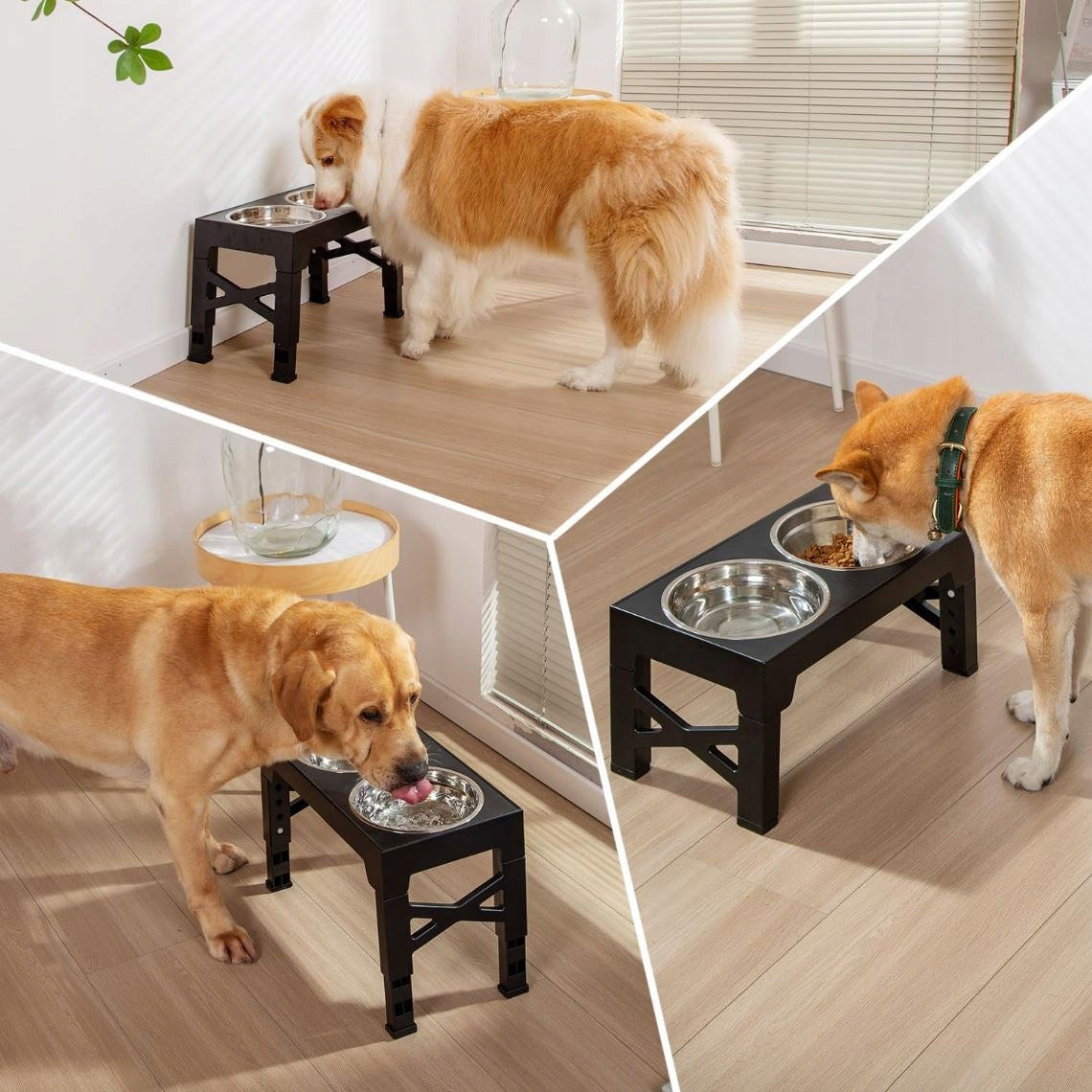 DOG STAND BOWL ADJUSTABLE DOUBLE METAL WATER BOWL STAND Manufacturer code MISKA NA STOJAKU DLA PSA REGULOWANA