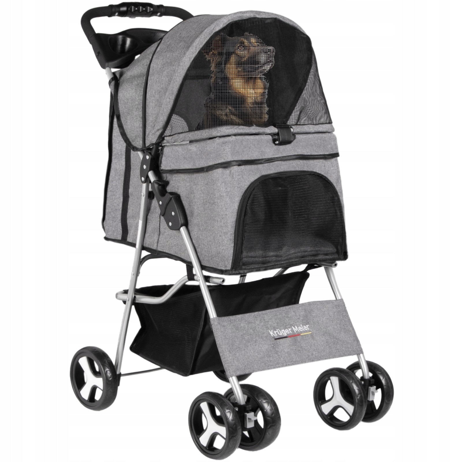 DOG STROLLER LIGHT MANEUVERABLE COMFORTABLE VENTILATION MESH DOG TRANSPORTER Brand Kruger Meier