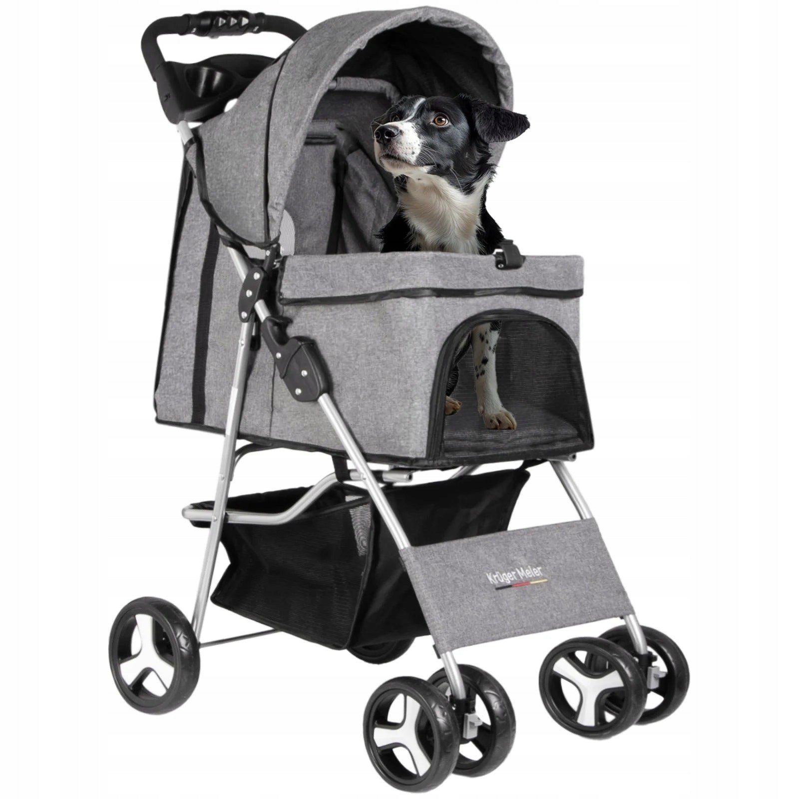 DOG STROLLER LIGHT MANEUVERABLE COMFORTABLE VENTILATION MESH DOG TRANSPORTER
