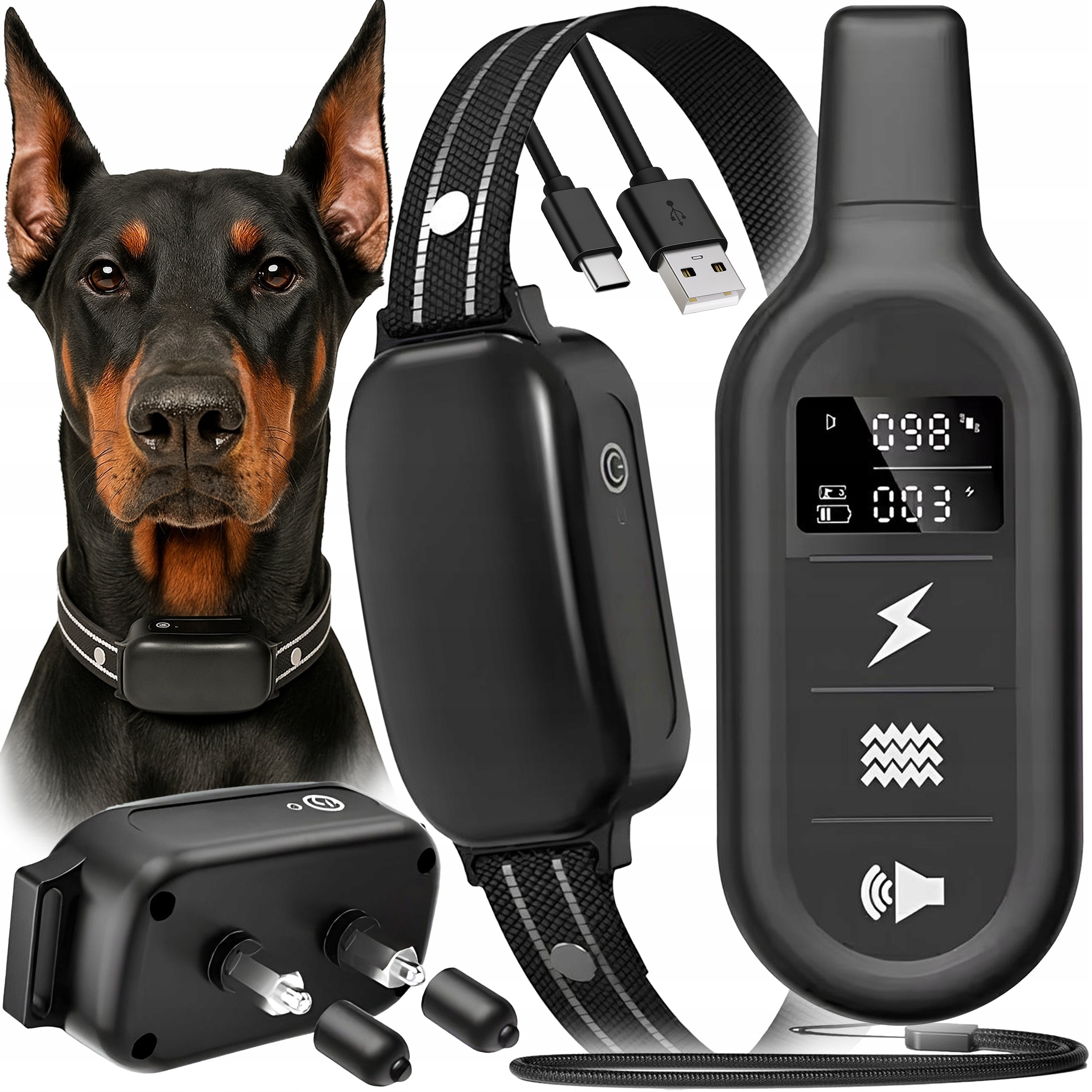 DOG TRAINING COLLAR ELECTRIC ANTI BARK COLLAR - SILENCING