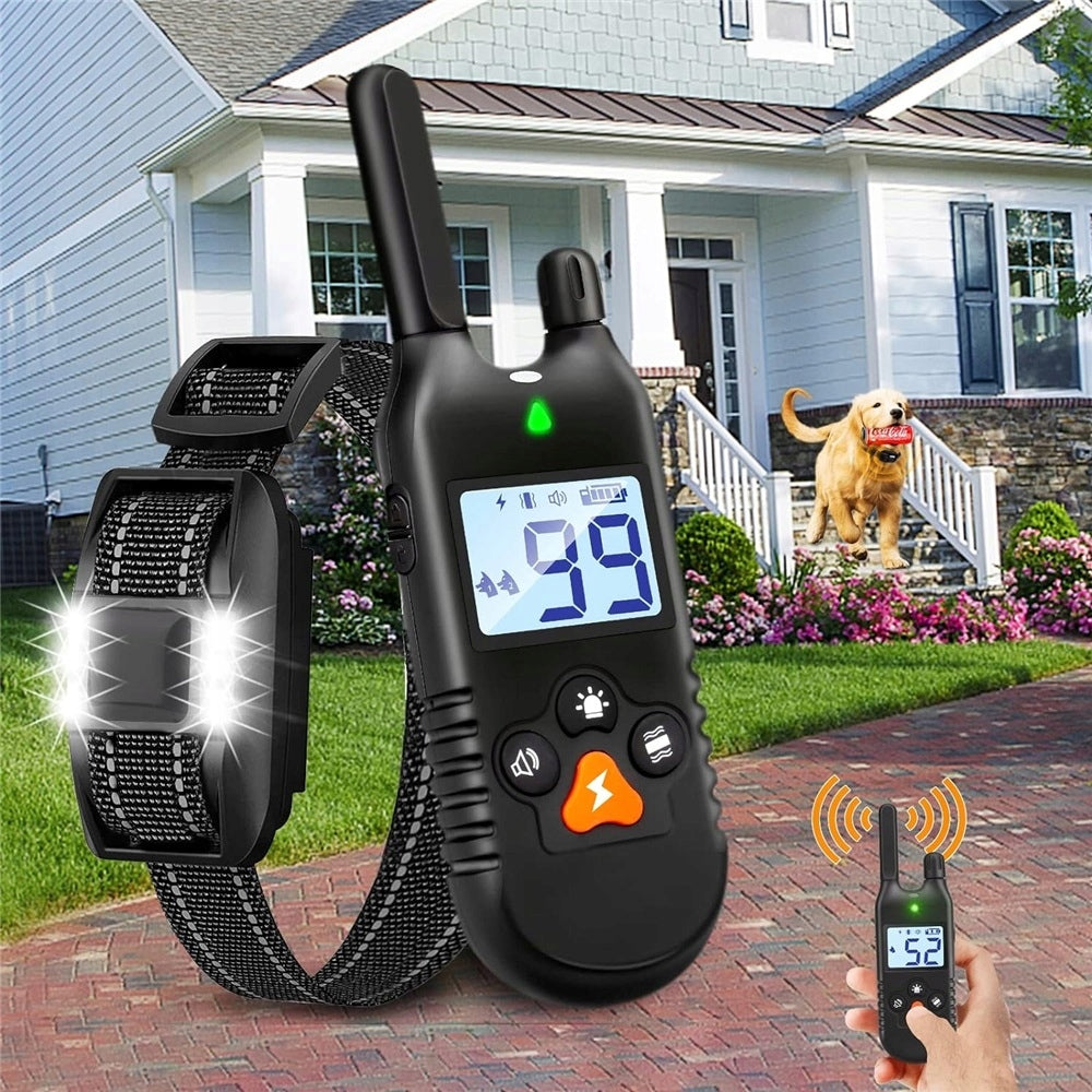 DOG TRAINING COLLAR WITH REMOTE CONTROL WATERPROOF AND BUILT-IN LIGHT Manufacturer code ELEKTRYCZNA OBROŻA TRENINGOWA