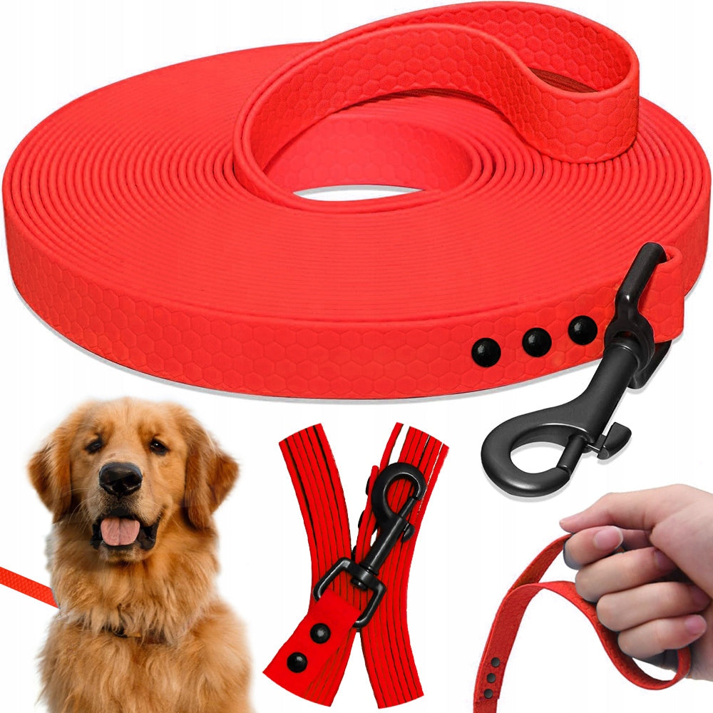 DOG TRAINING LEASH FOR TRAINING STRONG TAPE CORD BIOTHANE PVC 10m