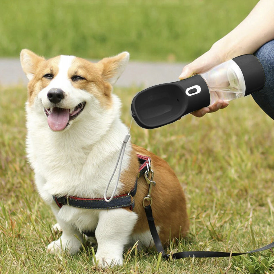 DOG TRAVEL BOTTLE 3IN1 WATER BOTTLE FOOD BOWL DRINKER FOR TRAVEL Packaging status original