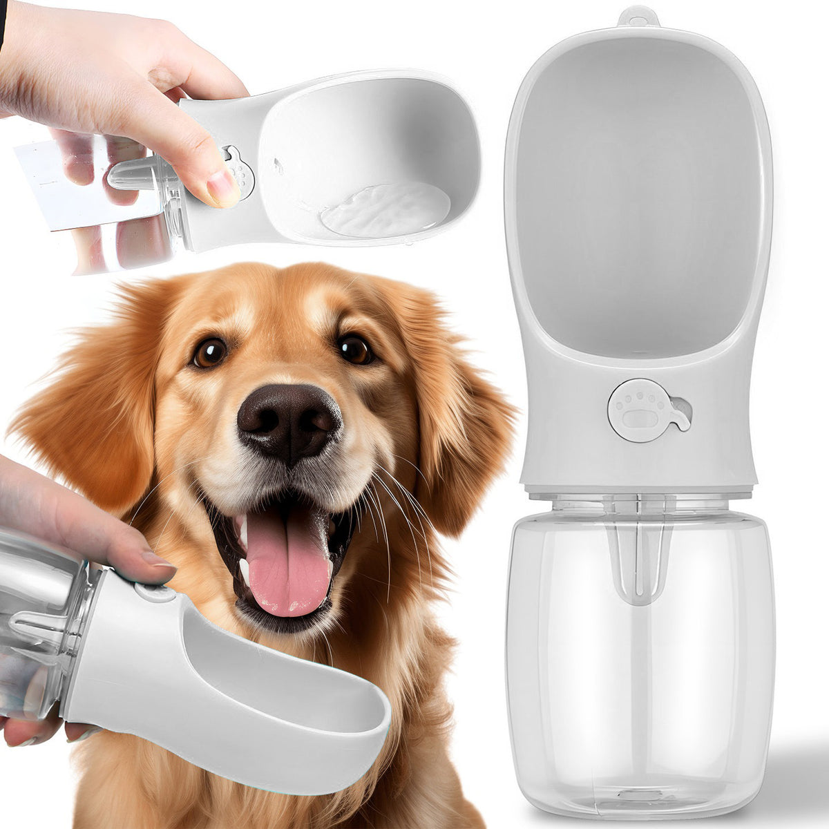 DOG TRAVEL BOTTLE DRINKER WATER BOWL PORTABLE WALK WATER BOTTLE 350