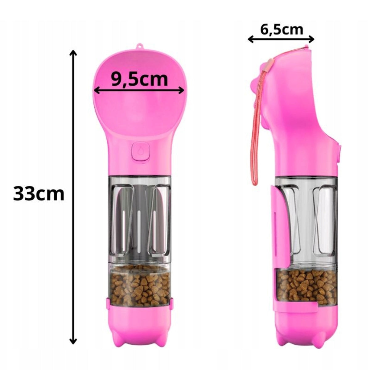 DOG TRAVEL BOTTLE FOR A WALK FOOD CONTAINER BAGS DRINKER 500ML Manufacturer code [ORIENTO] BUTELKA NA WODĘ KARMĘ WORECZKI