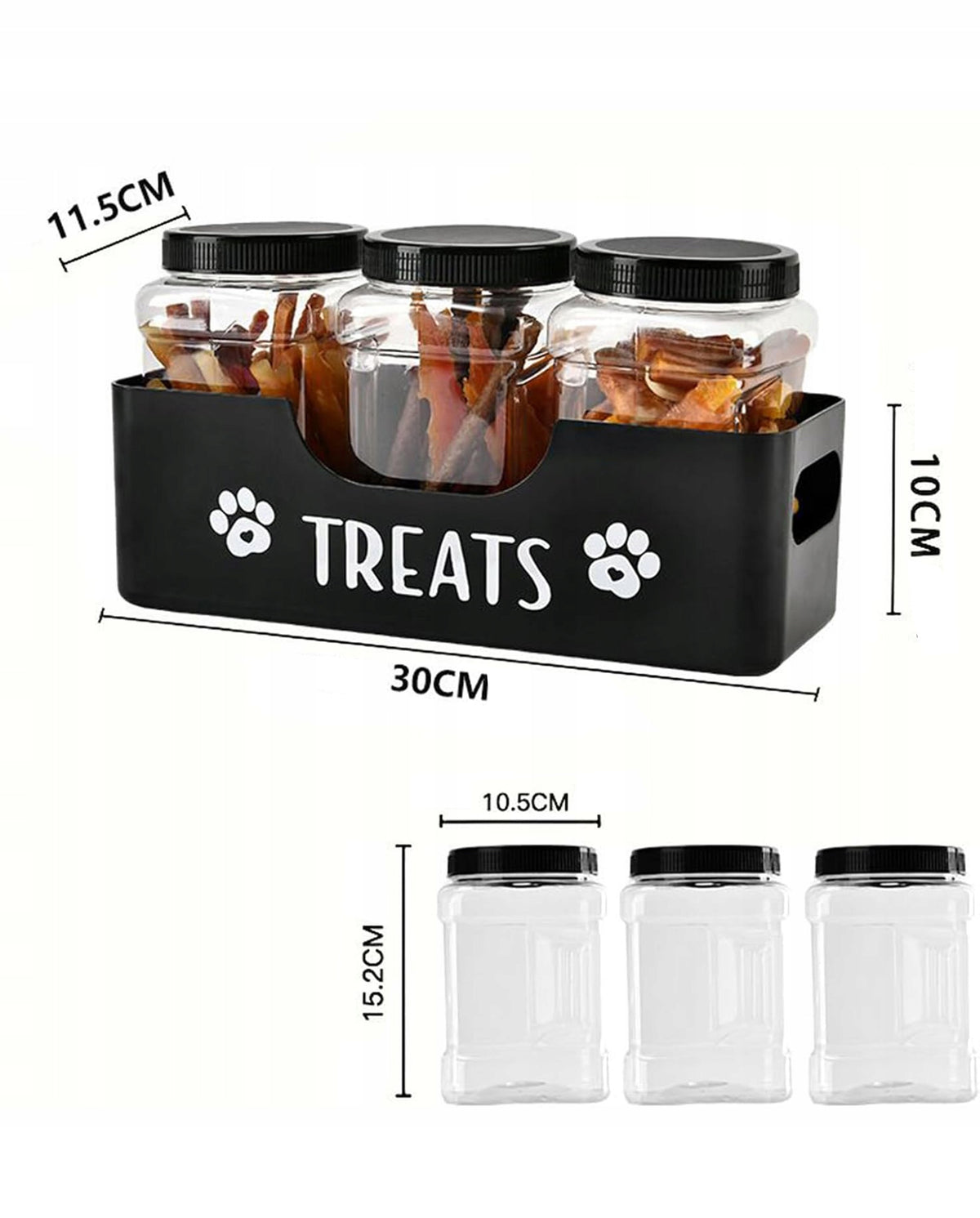 DOG TREAT CONTAINER Container Dog Taste Jar with Basket L Brand Fazoo