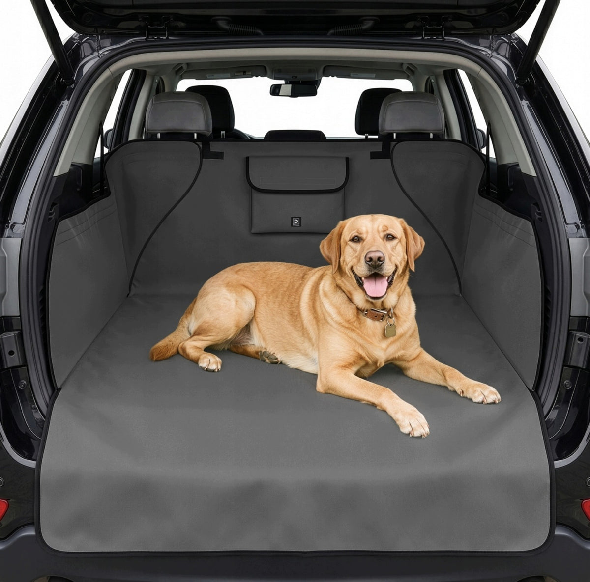 DOG TRUNK MAT XL WATERPROOF COVER WITH SIDES GREY Packaging status original