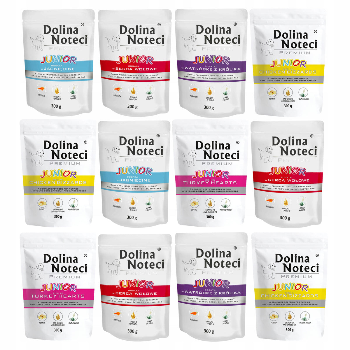 DOLINA NOTECI JUNIOR Wet food mix flavor 12 x 300g