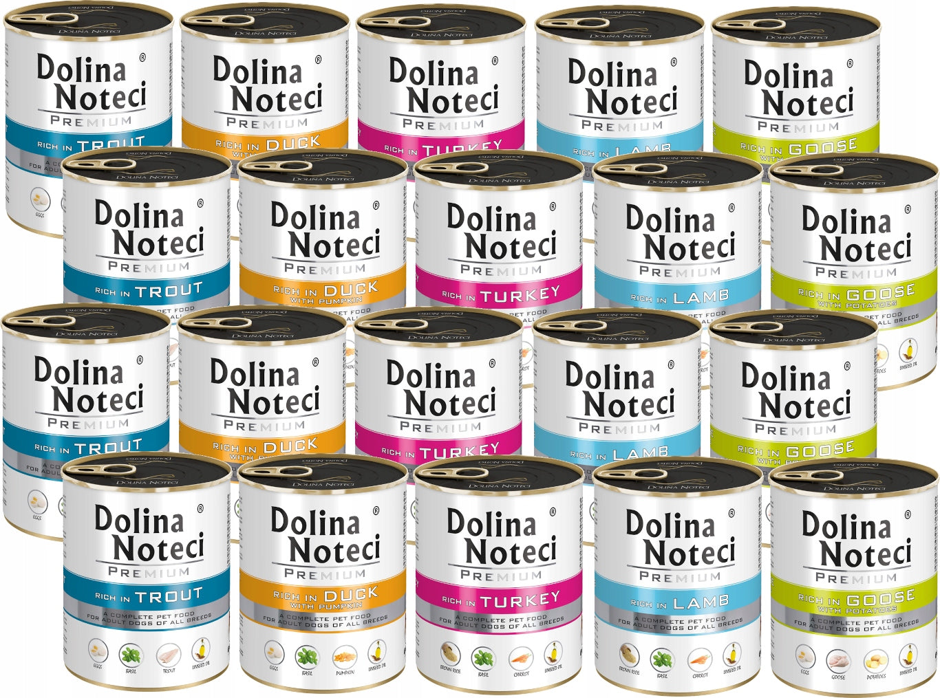 DOLINA NOTECI Premium Wet Dog Food Mix of Flavors 20x 800g