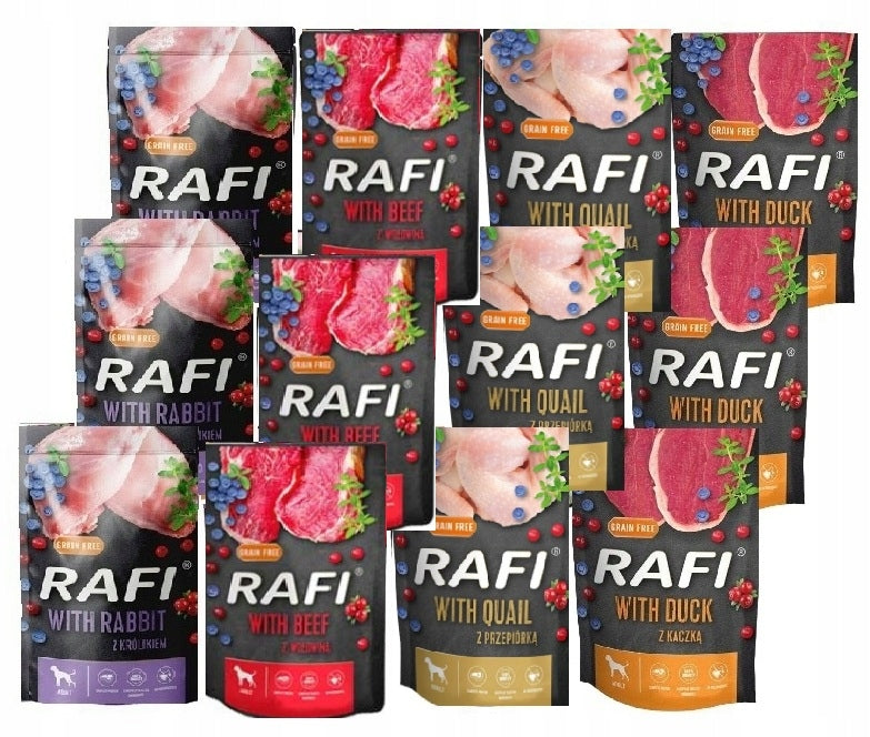 DOLINA NOTECI RAFI Wet dog food sachet MIX Smaków 24 x 500g
